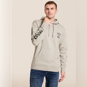 Brixton x Coors Collab Roundup Graphic Hoodie Tan Size: Med